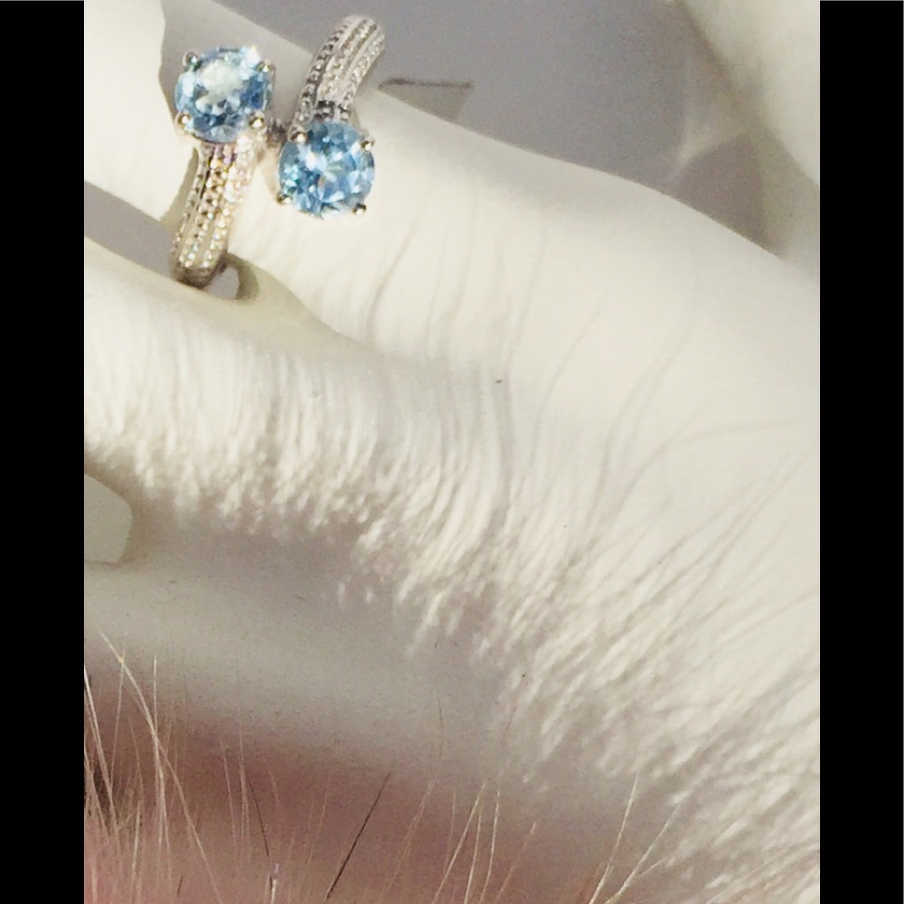Blue Topaz Sterling Silver Ring